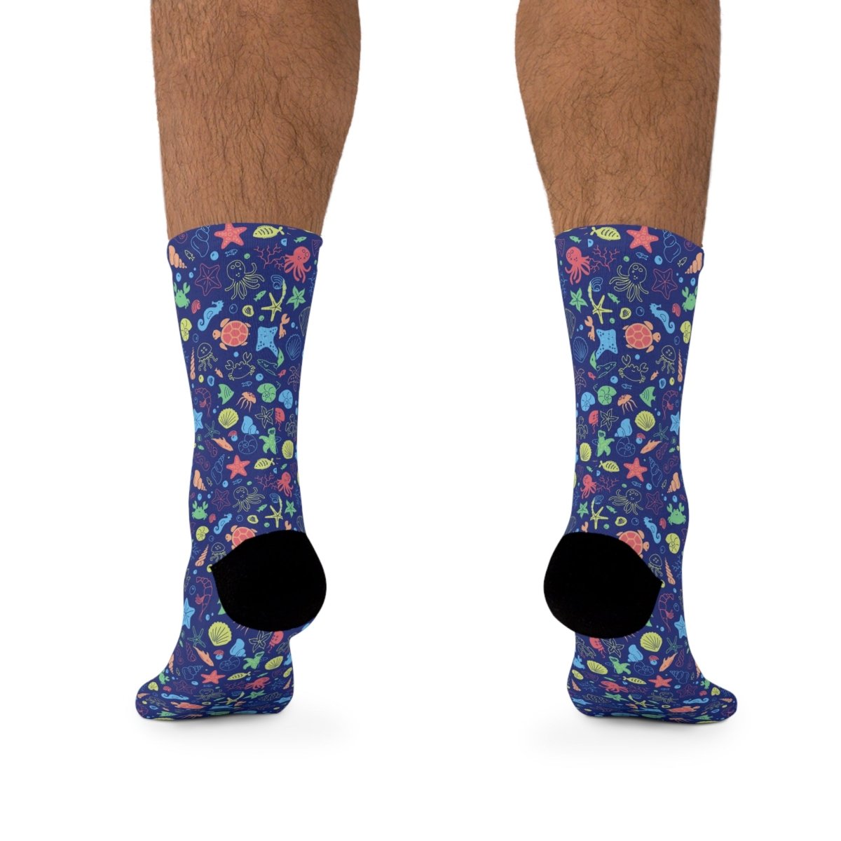 Socks - Marine Medley - Ocean Sea Life Collection Eco - Friendly Recycled Poly 72034144157461710676 Earthbound Pacific