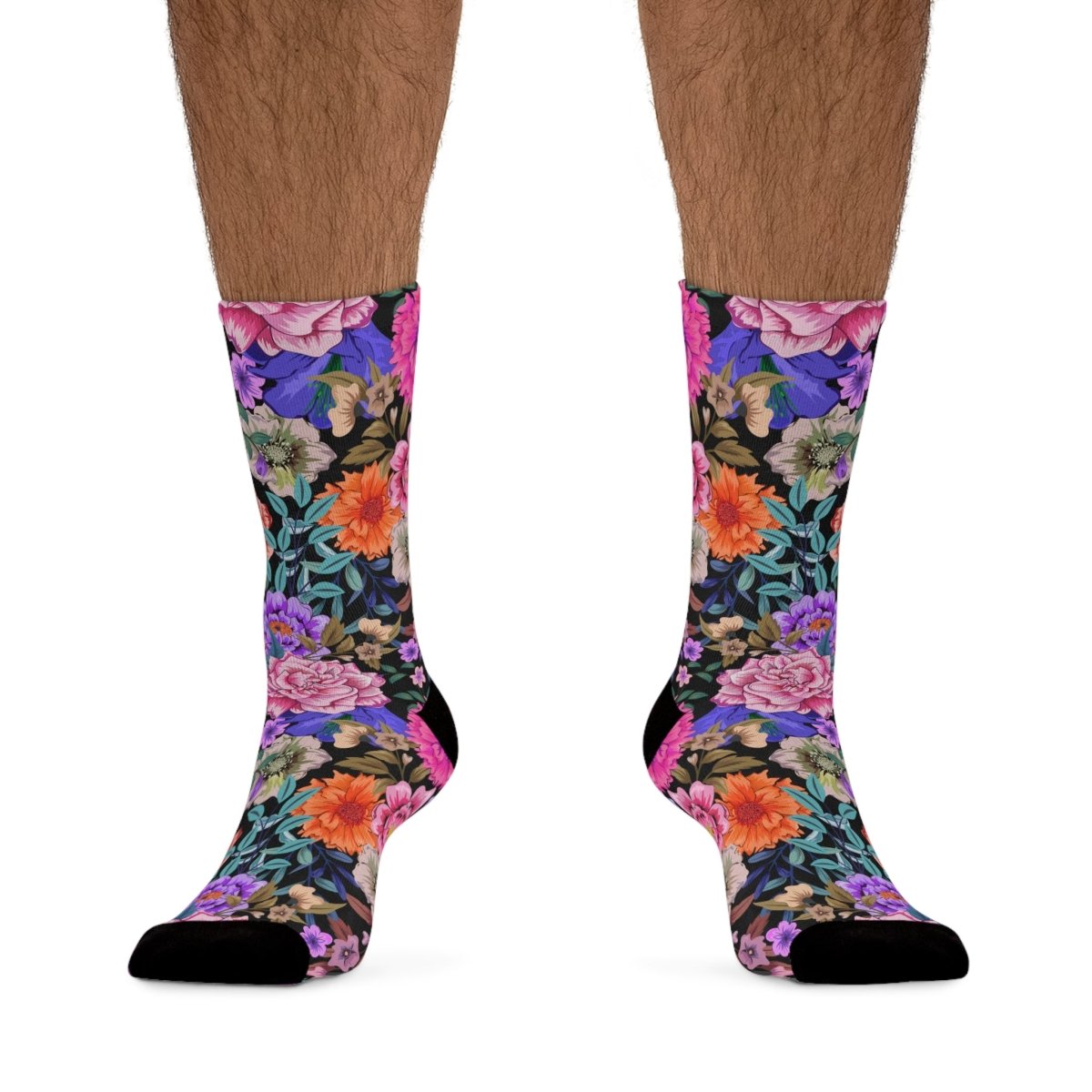 Socks - Midnight Bloom Floral Collection Eco - Friendly Recycled Poly 35396098213732403480 Earthbound Pacific