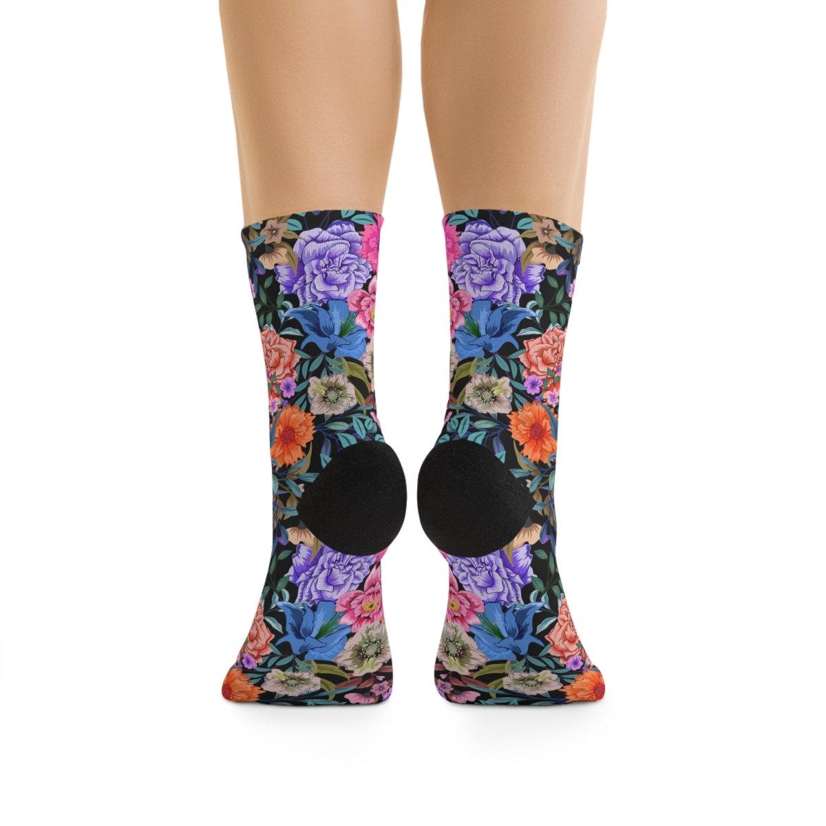 Socks - Midnight Bloom Floral Collection Eco - Friendly Recycled Poly 35396098213732403480 Earthbound Pacific