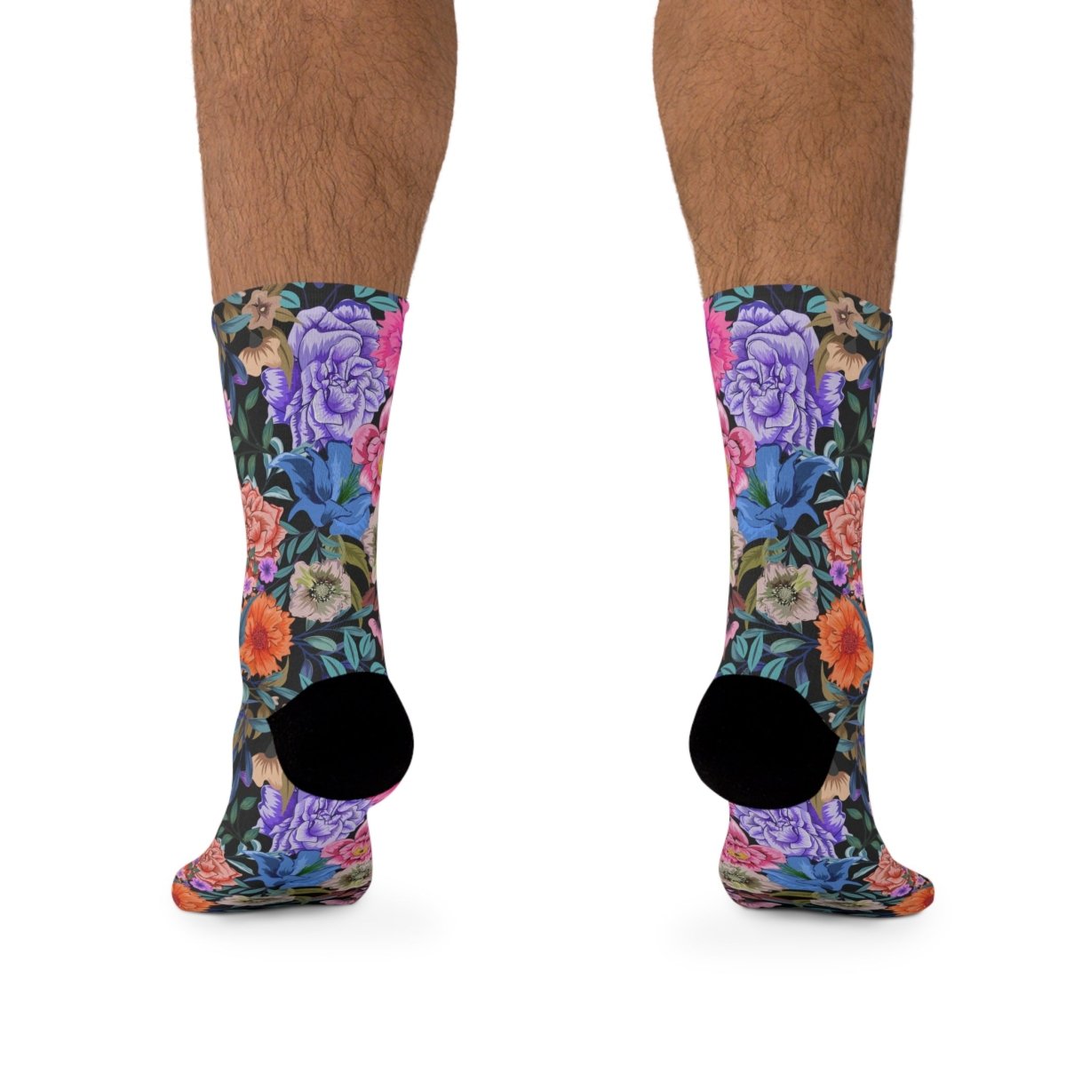 Socks - Midnight Bloom Floral Collection Eco - Friendly Recycled Poly 35396098213732403480 Earthbound Pacific
