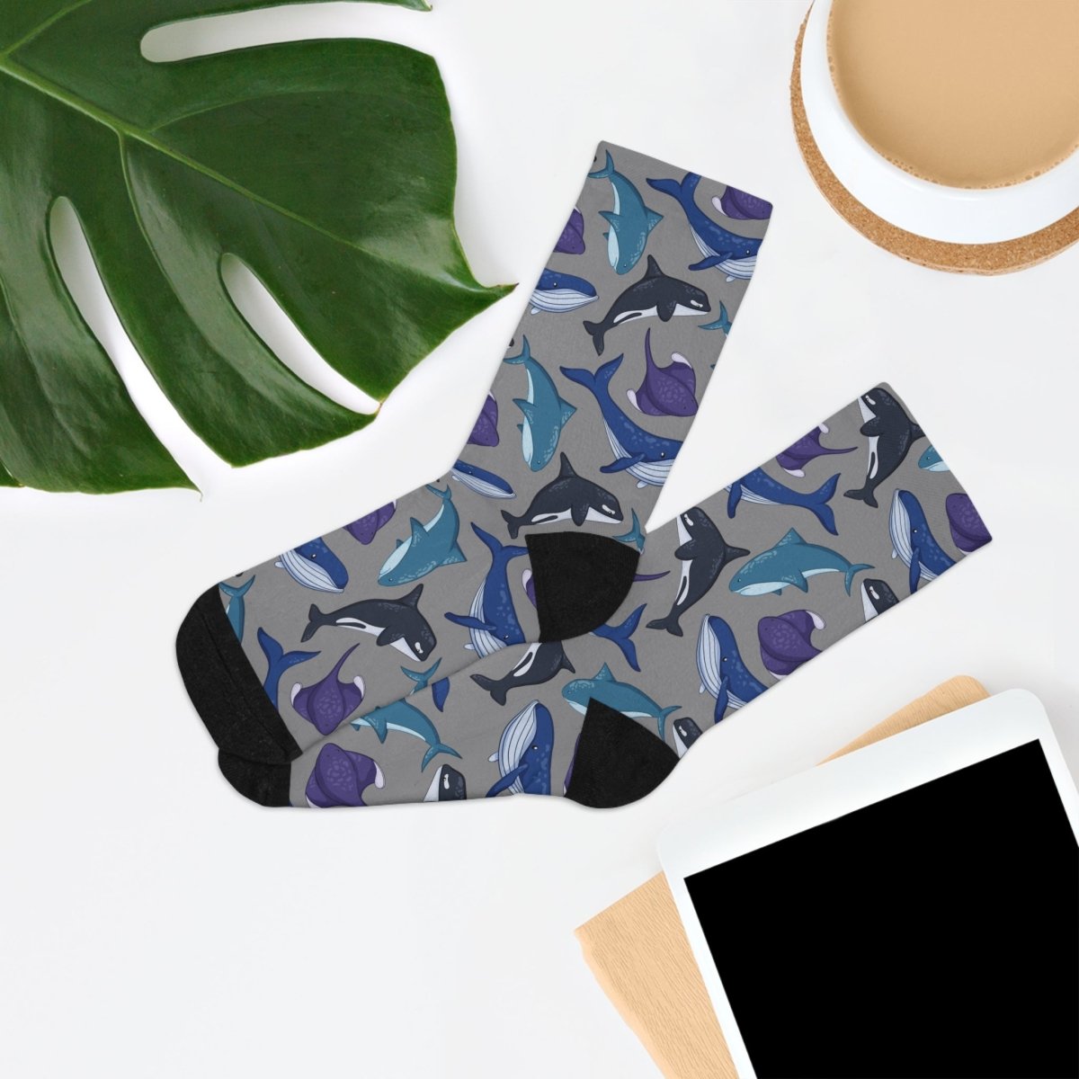 Socks - Pod Squad Recycled Poly - Ocean Sea Life Collection 33740702854617781945 Earthbound Pacific