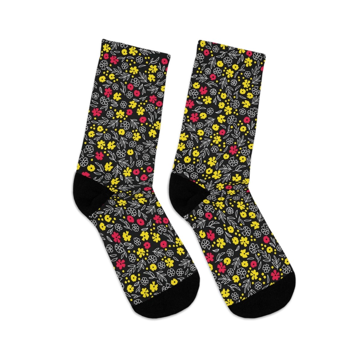 Socks - Pop Meadow Floral Collection Eco - Friendly Recycled Poly 71826718162513096315 Earthbound Pacific