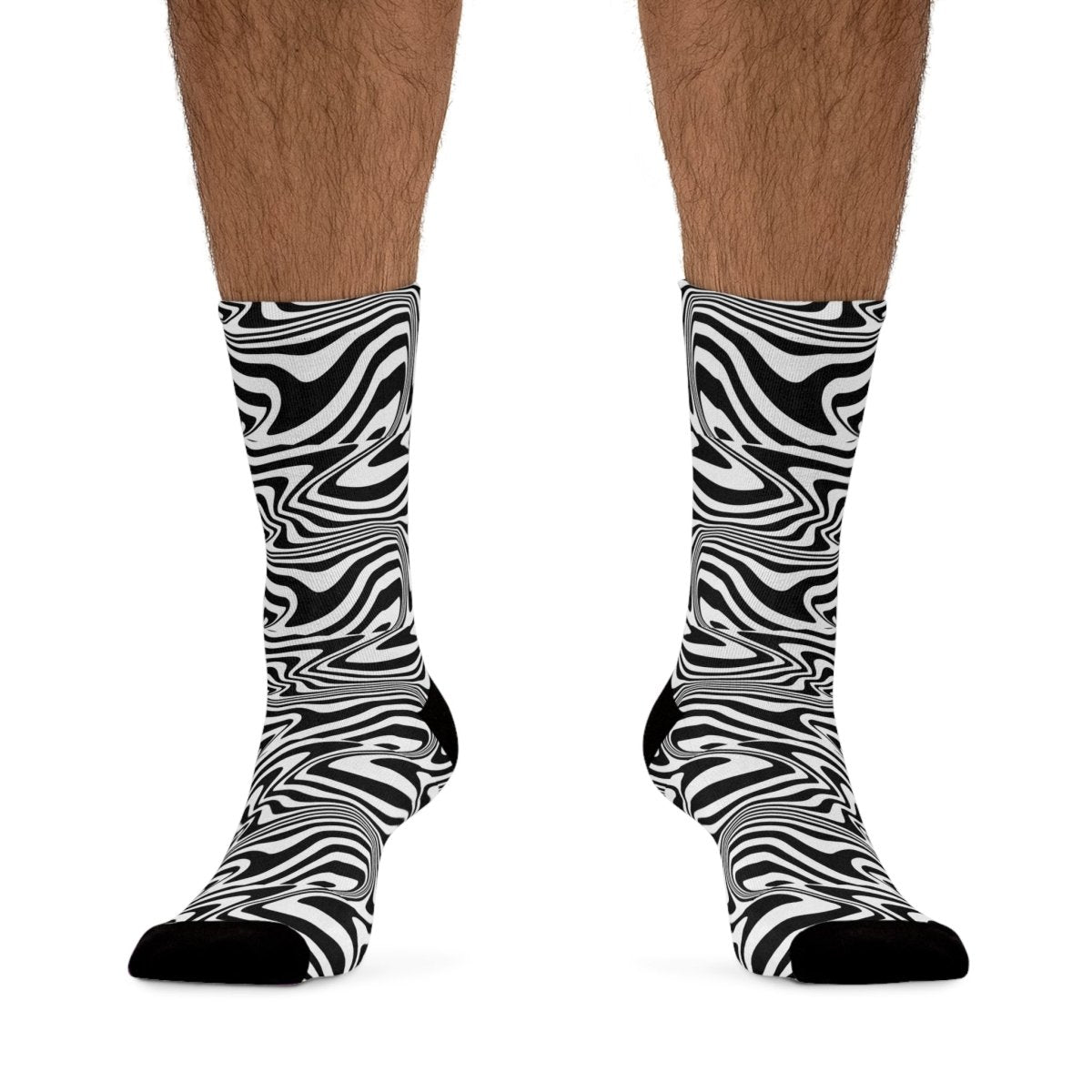 Socks - Psychedelic Noir - Recycled Poly Funky Sock Gift Eco - Friendly - Retro Collection 22180274375287973637 Earthbound Pacific