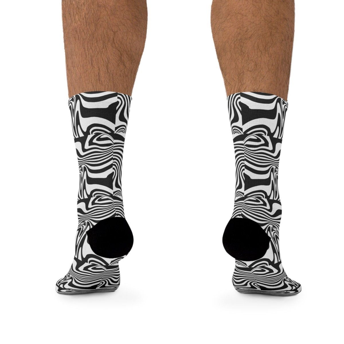 Socks - Psychedelic Noir - Recycled Poly Funky Sock Gift Eco - Friendly - Retro Collection 22180274375287973637 Earthbound Pacific