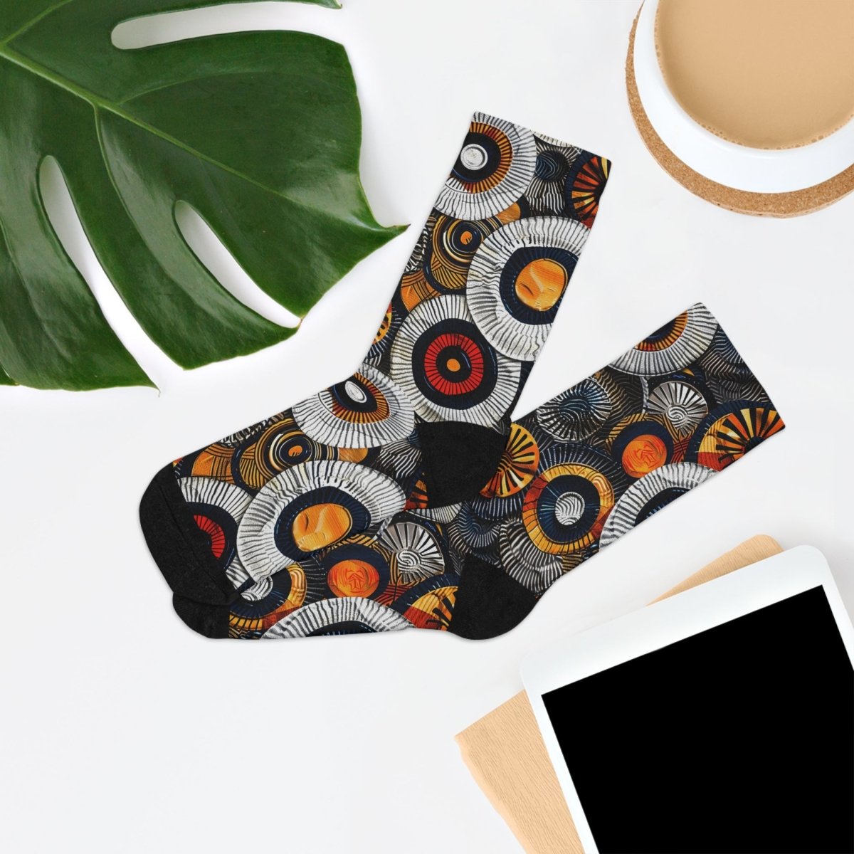 Socks - Radiant Rhythm Collection Tribal Eco - Friendly Recycled Poly 14135896259858281743 Earthbound Pacific