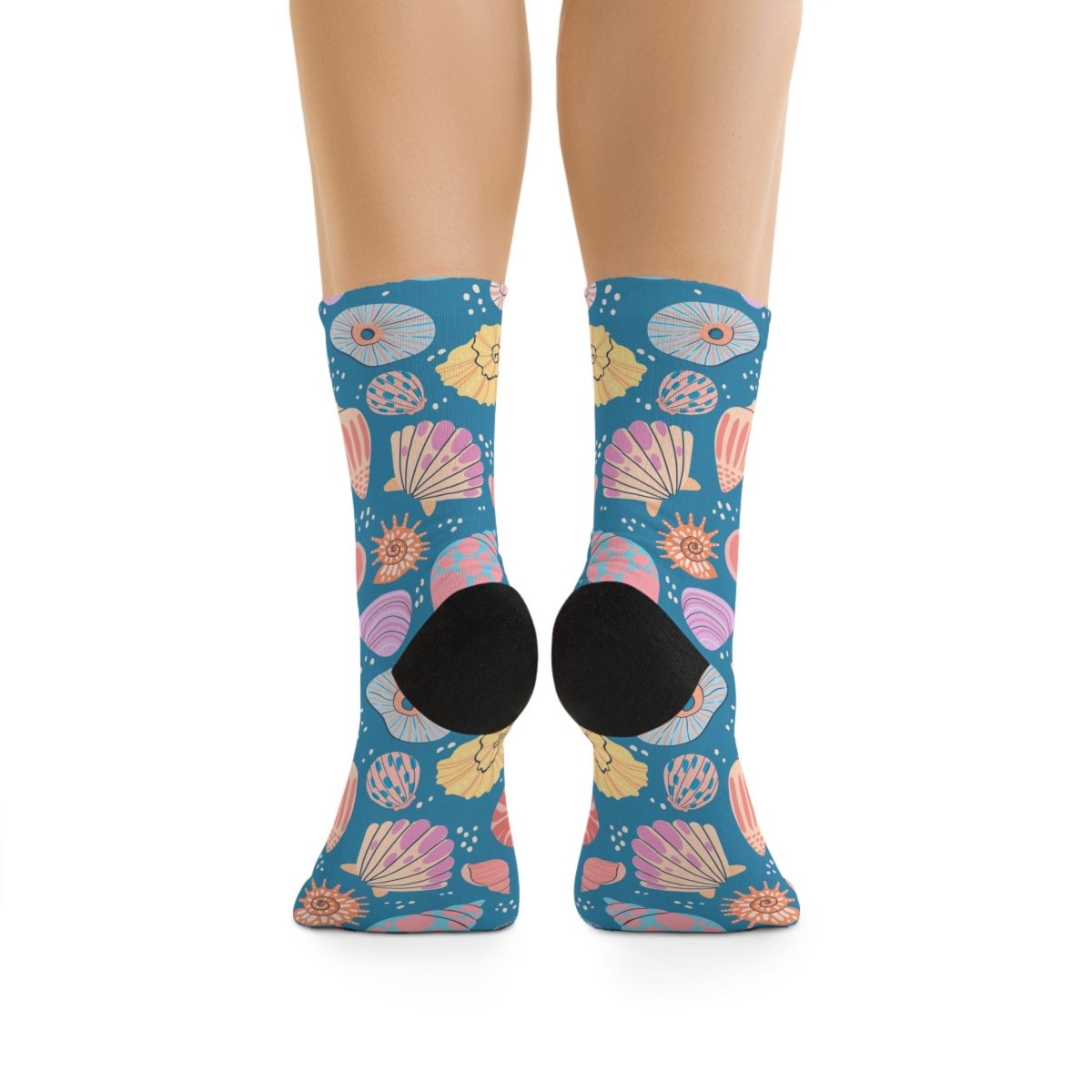 Socks - Seashell Treasure - Ocean Sea Life Collection Eco - Friendly Recycled Poly 13267091087818387508 Earthbound Pacific