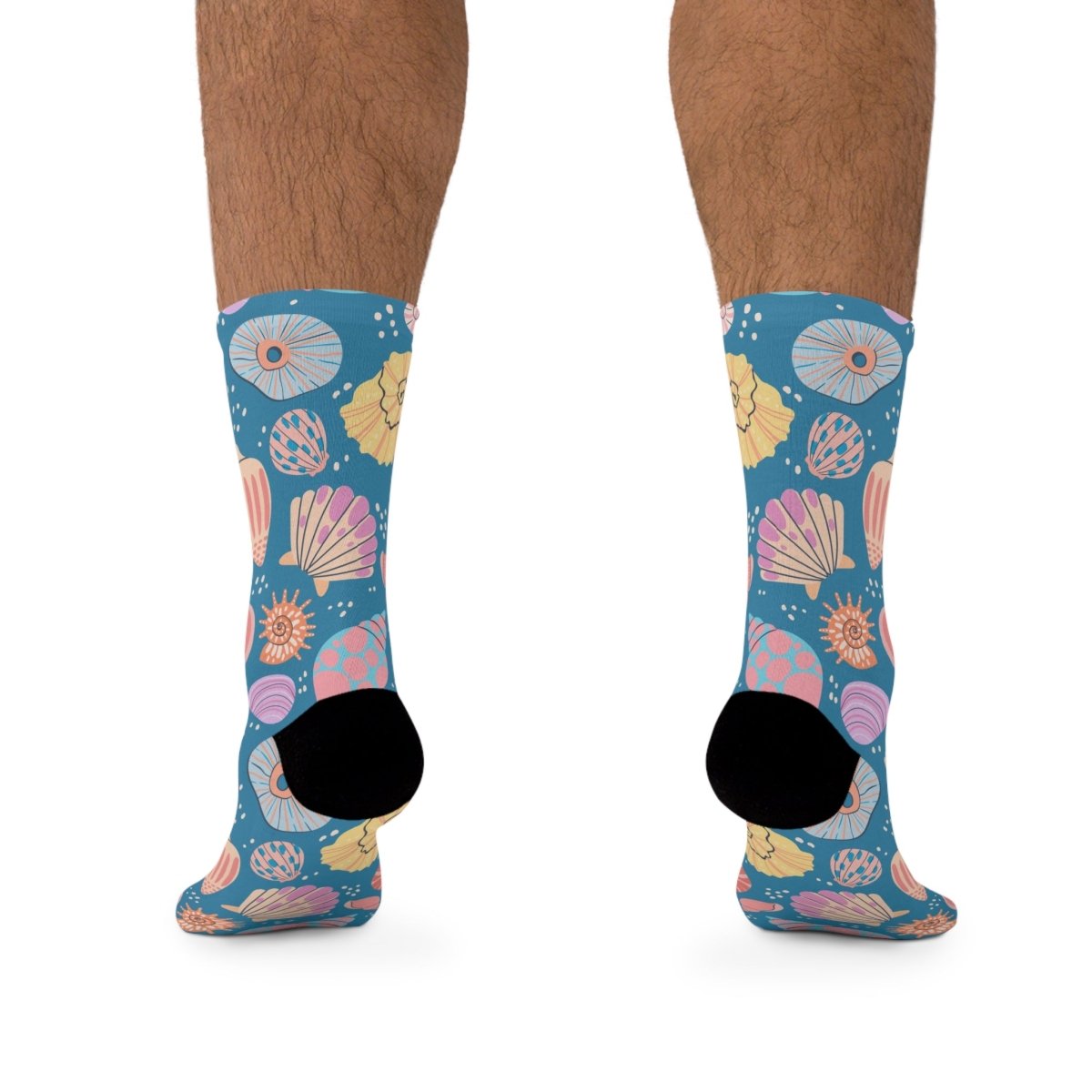 Socks - Seashell Treasure - Ocean Sea Life Collection Eco - Friendly Recycled Poly 13267091087818387508 Earthbound Pacific
