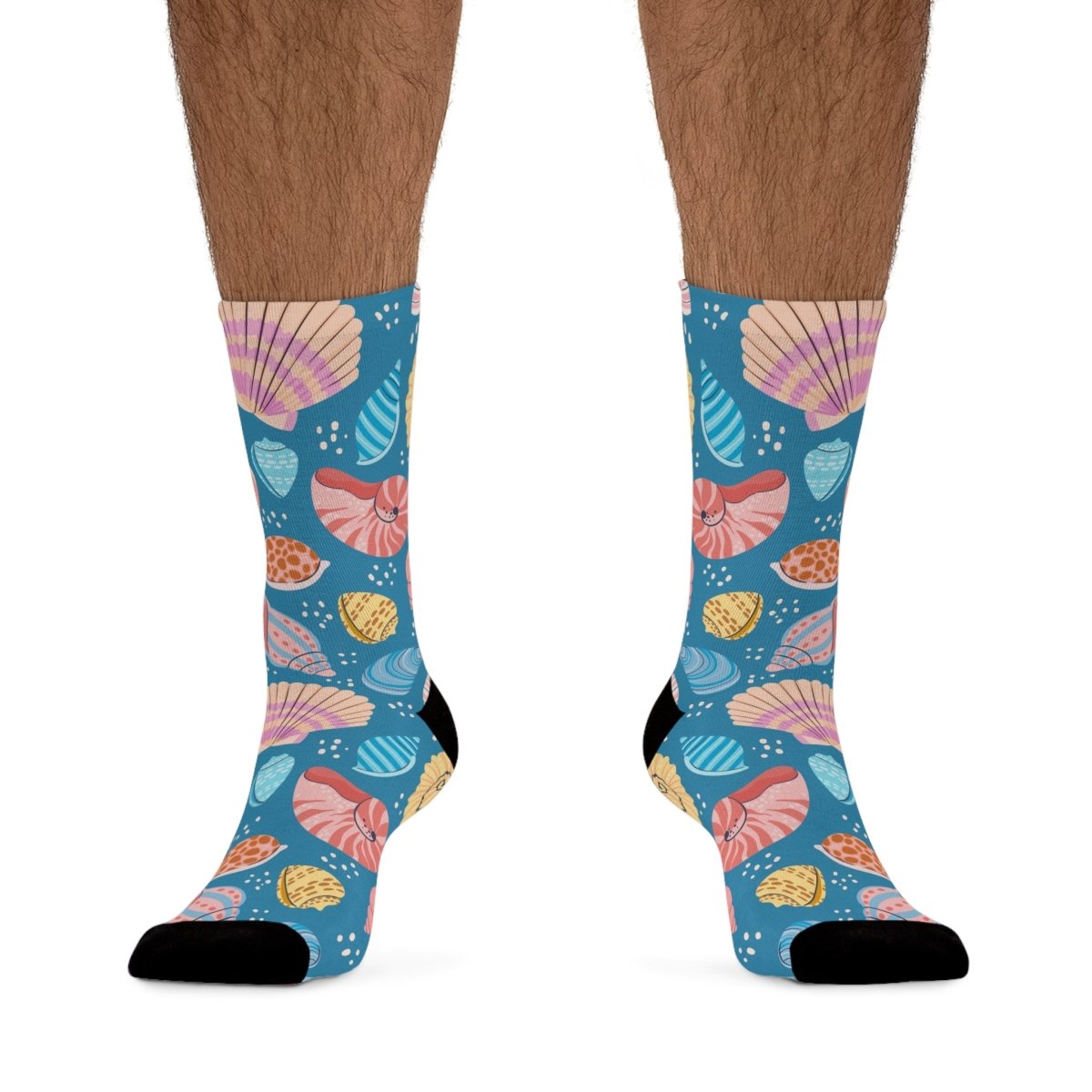 Socks - Seashell Treasure - Ocean Sea Life Collection Eco - Friendly Recycled Poly 13267091087818387508 Earthbound Pacific