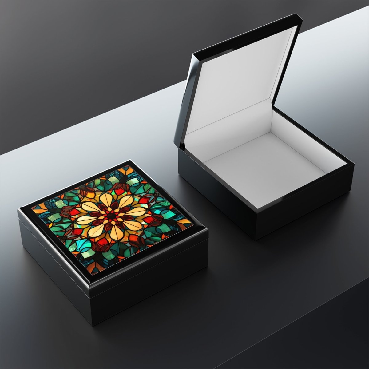 Stained Glass Floral Jewelry Box – Elegant Storage for Jewelry Lovers 17912342382143392829 Earthbound Pacific