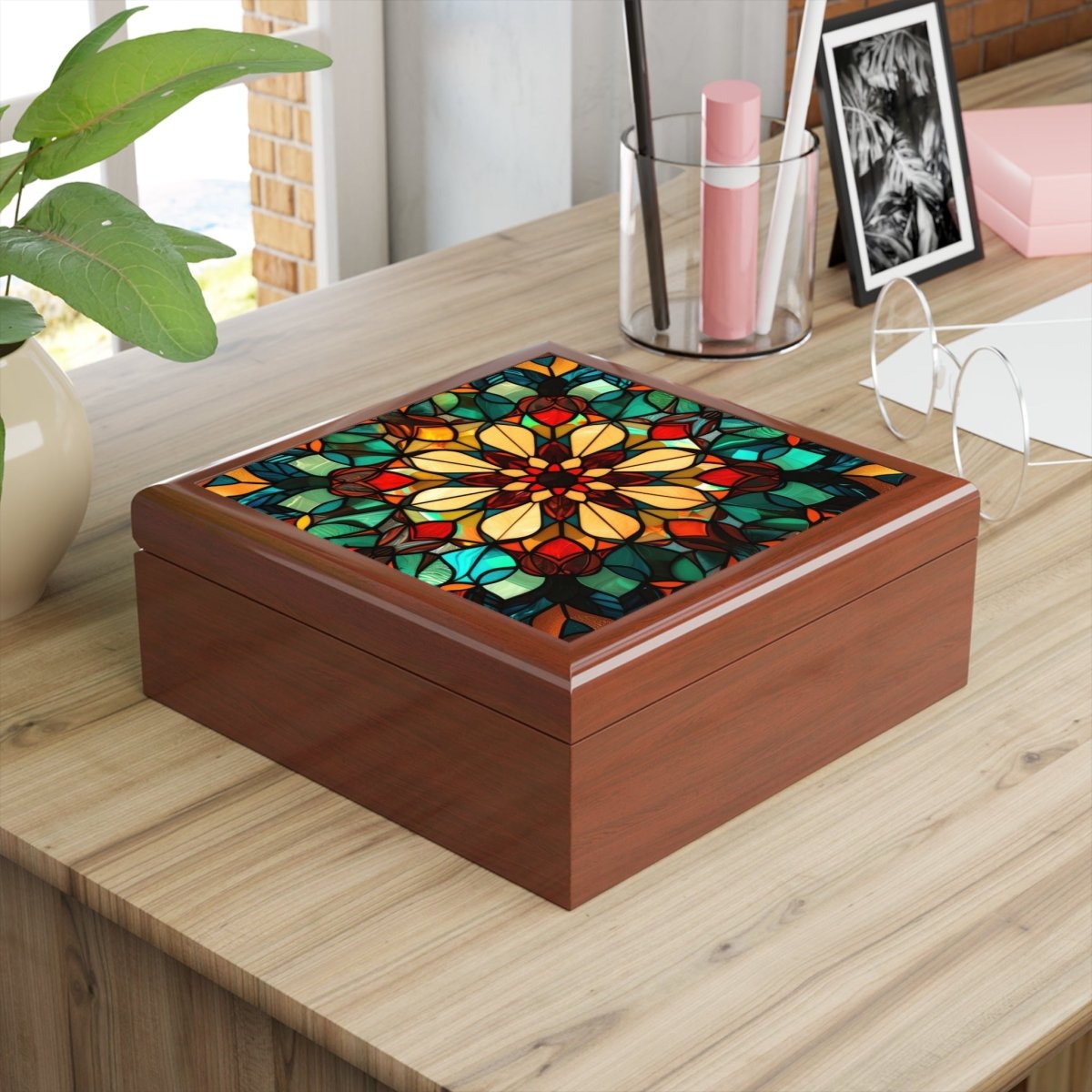 Stained Glass Floral Jewelry Box – Elegant Storage for Jewelry Lovers 17912342382143392829 Earthbound Pacific