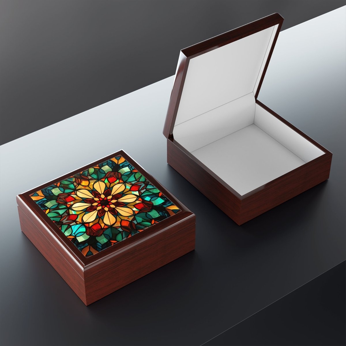 Stained Glass Floral Jewelry Box – Elegant Storage for Jewelry Lovers 17912342382143392829 Earthbound Pacific
