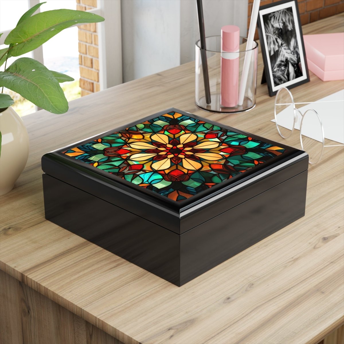 Stained Glass Floral Jewelry Box – Elegant Storage for Jewelry Lovers 17912342382143392829 Earthbound Pacific