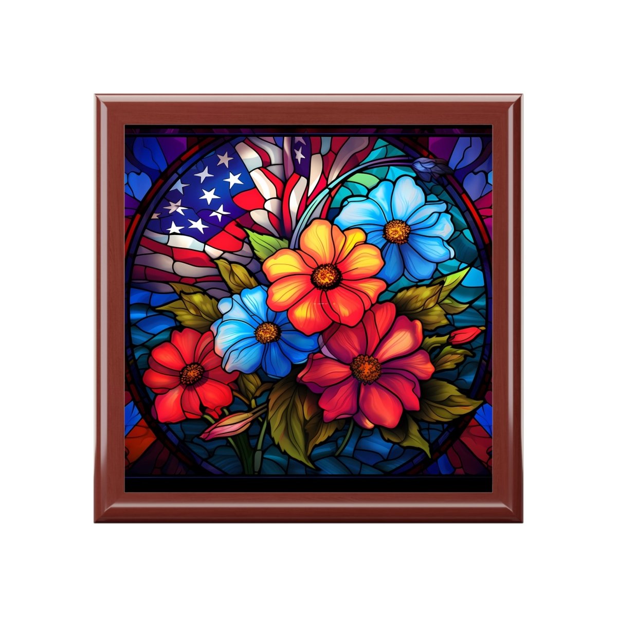 Stained Glass Floral Jewelry Box – Vibrant Storage for Treasured Accessories 25252218611835226244 Earthbound Pacific