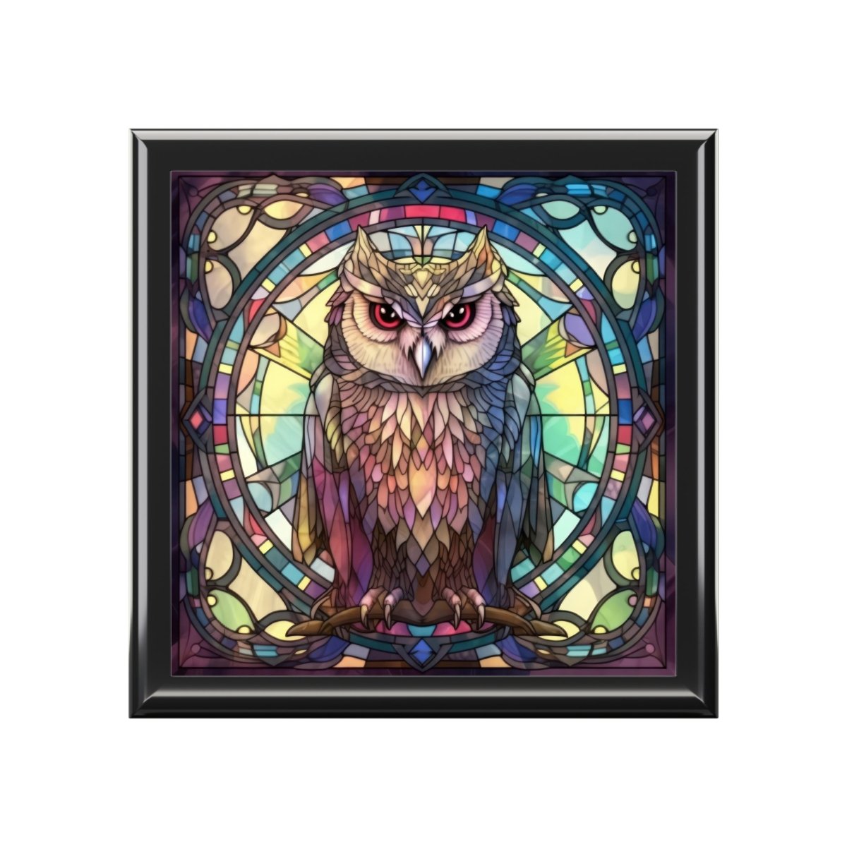 Stained Glass Owl Jewelry Box - Elegant Organizer for Keepsakes & Gifts 29127303941360057241 Earthbound Pacific