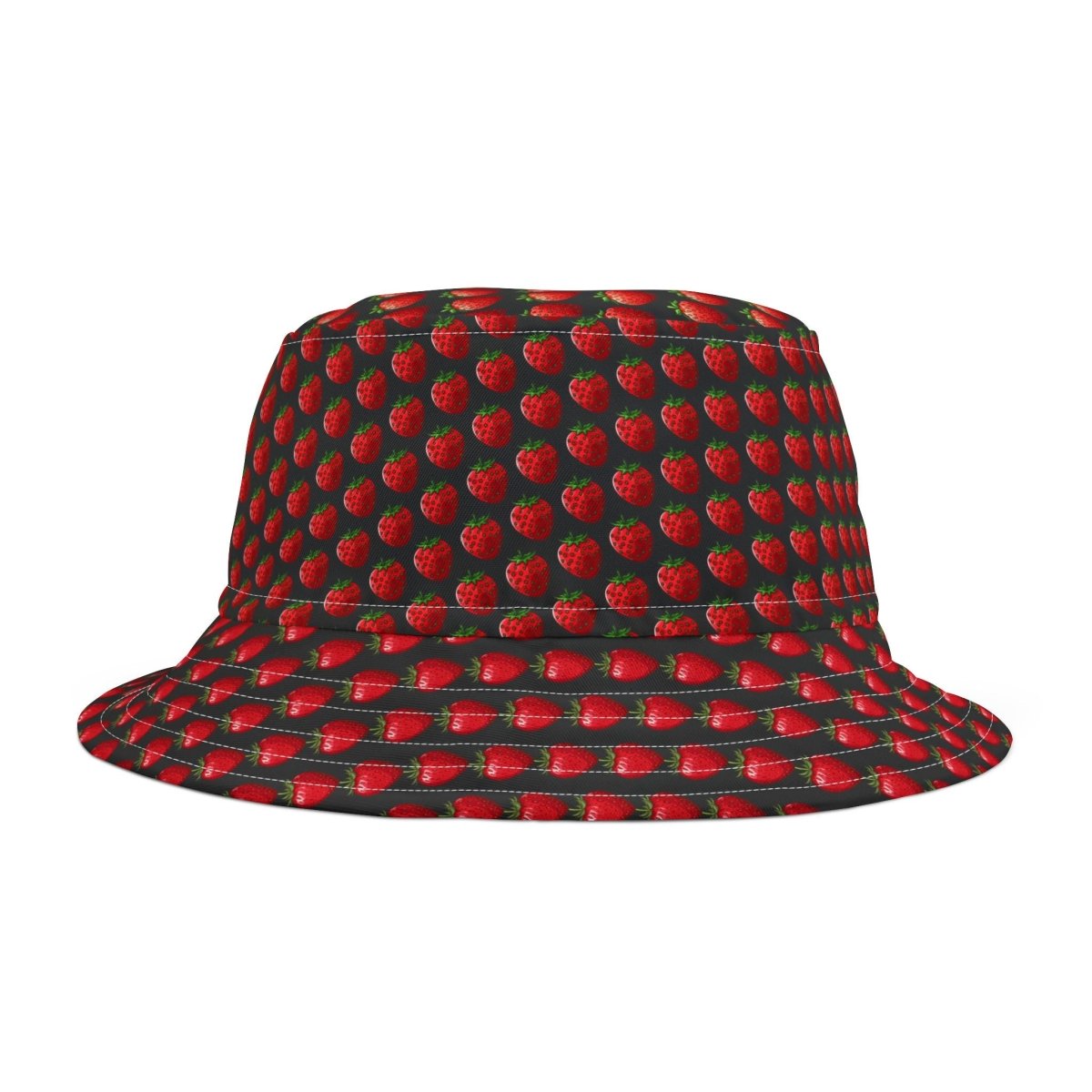 Strawberry Design Bucket Hat - Cute Fruit Print Cap for Summer, Fun Sun Protection Accessory, Trendy Beach Headwear, Fashionable Berry 14996335425702098243 Earthbound Pacific
