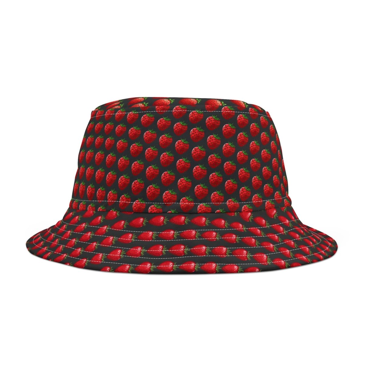 Strawberry Design Bucket Hat - Cute Fruit Print Cap for Summer, Fun Sun Protection Accessory, Trendy Beach Headwear, Fashionable Berry 14996335425702098243 Earthbound Pacific