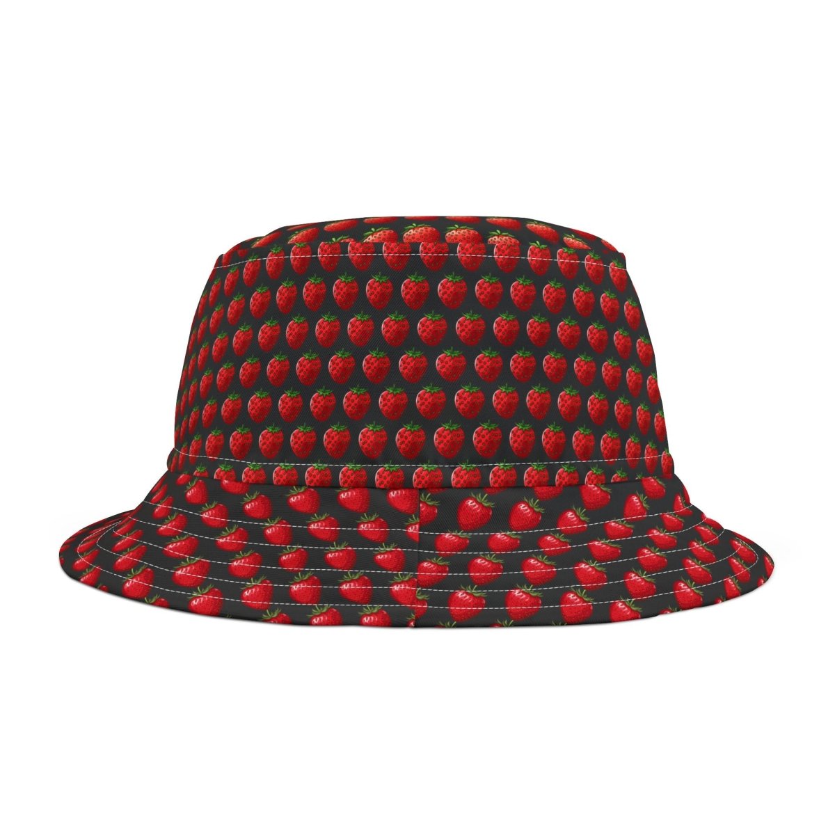 Strawberry Design Bucket Hat - Cute Fruit Print Cap for Summer, Fun Sun Protection Accessory, Trendy Beach Headwear, Fashionable Berry 18746008085779057564 Earthbound Pacific
