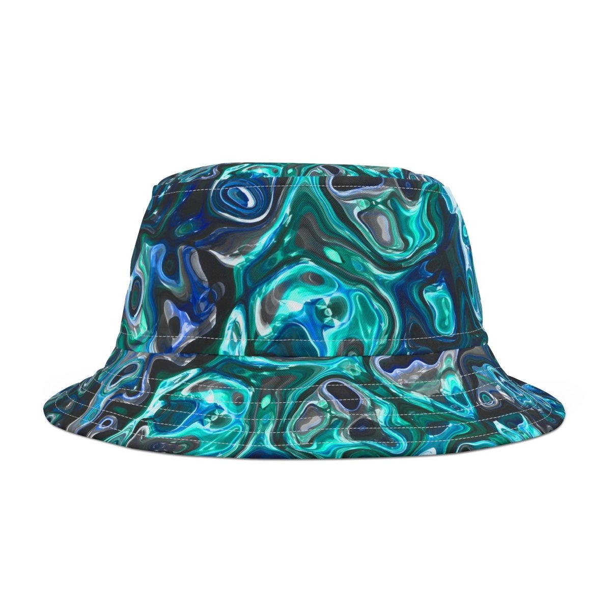 Stylish Abstract New Zealand Paua Analone Shell Bucket Hat, Beachwear, Sun Protection, Summer Fashion, Outdoor Hat, Unique Gift - Earthbound Pacific