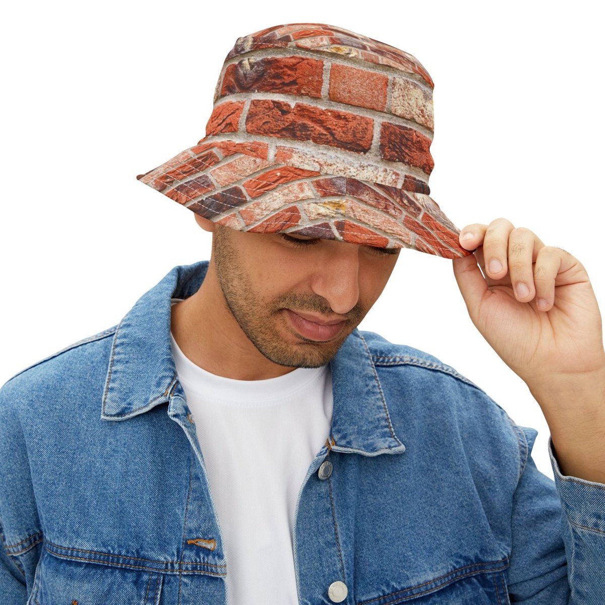 Stylish Brick Wall Pattern Bucket Hat - Trendy Summer Accessory 32677262705036901242 Earthbound Pacific