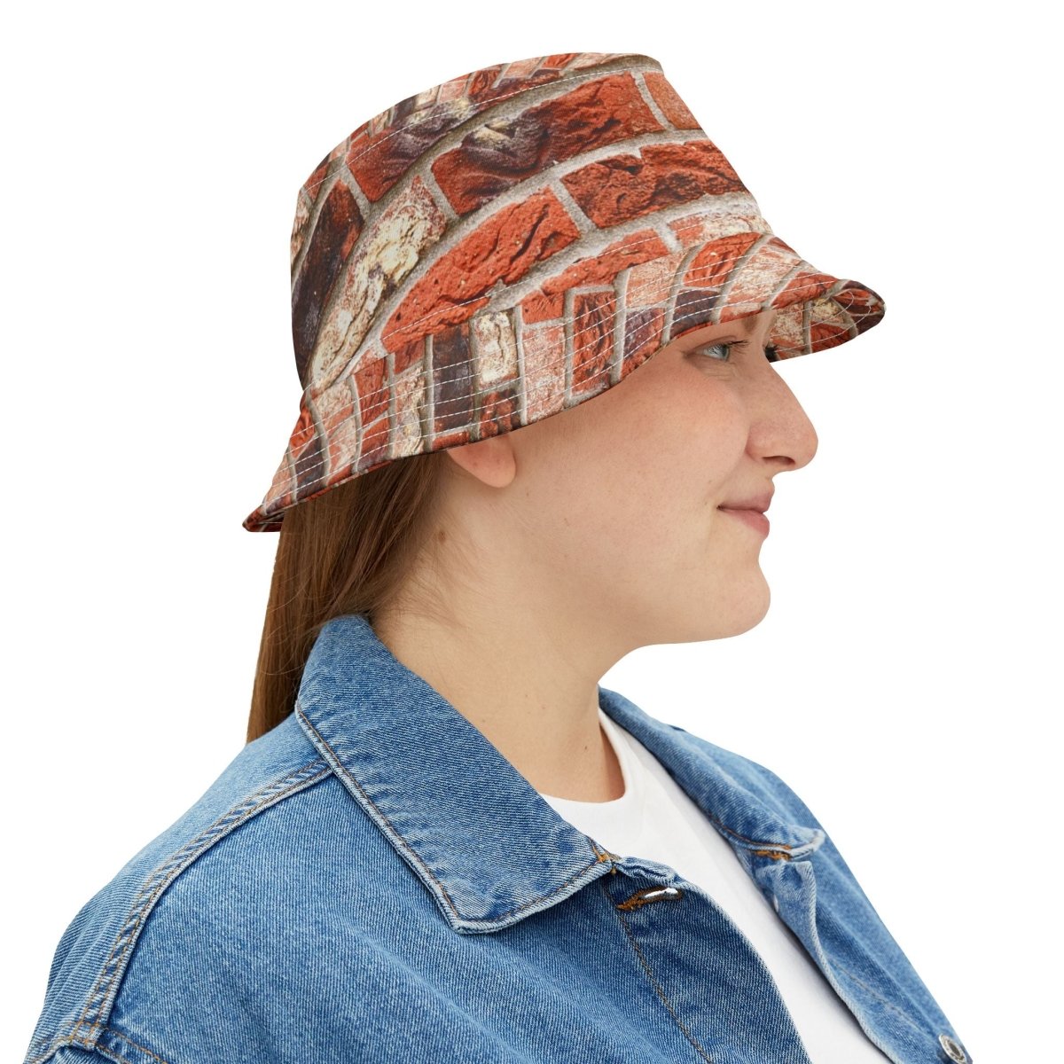 Stylish Brick Wall Pattern Bucket Hat - Trendy Summer Accessory 32677262705036901242 Earthbound Pacific