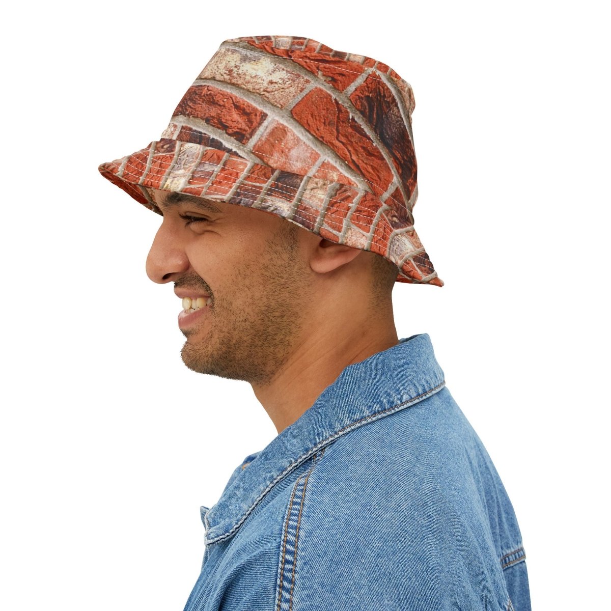 Stylish Brick Wall Pattern Bucket Hat - Trendy Summer Accessory 32677262705036901242 Earthbound Pacific