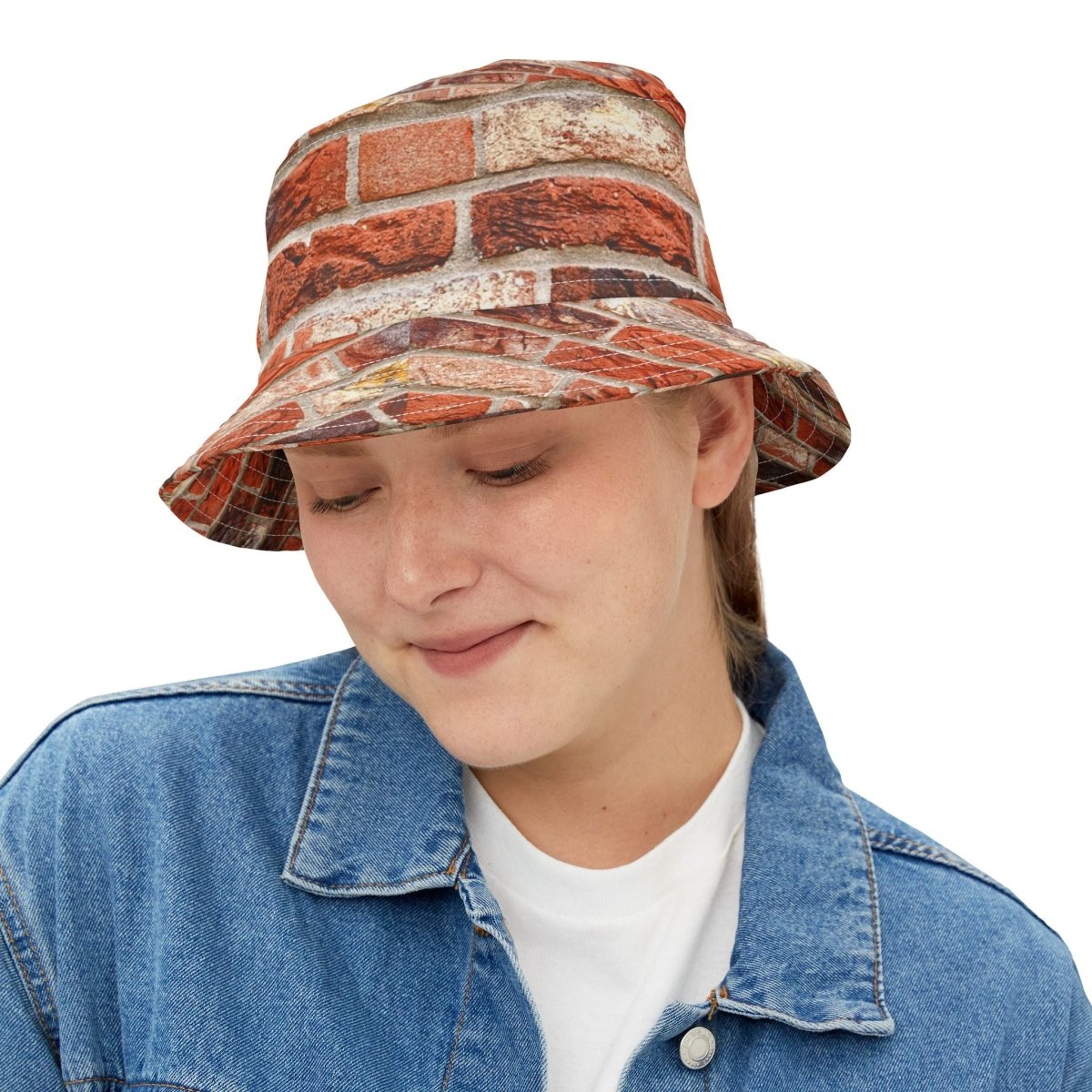 Stylish Brick Wall Pattern Bucket Hat - Trendy Summer Accessory 32677262705036901242 Earthbound Pacific