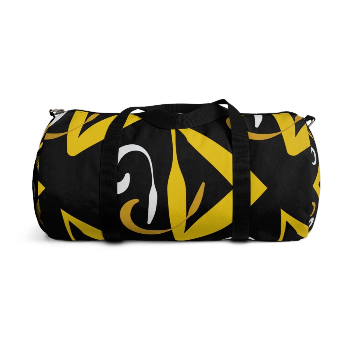 Stylish Duffel Bag Black and Yellow Geometric Design 47943706488013154641 Earthbound Pacific