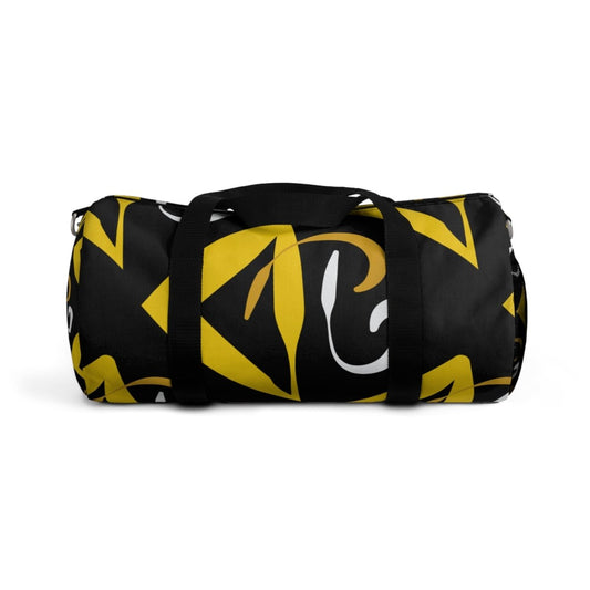 Stylish Duffel Bag Black and Yellow Geometric Design 47943706488013154641 Earthbound Pacific