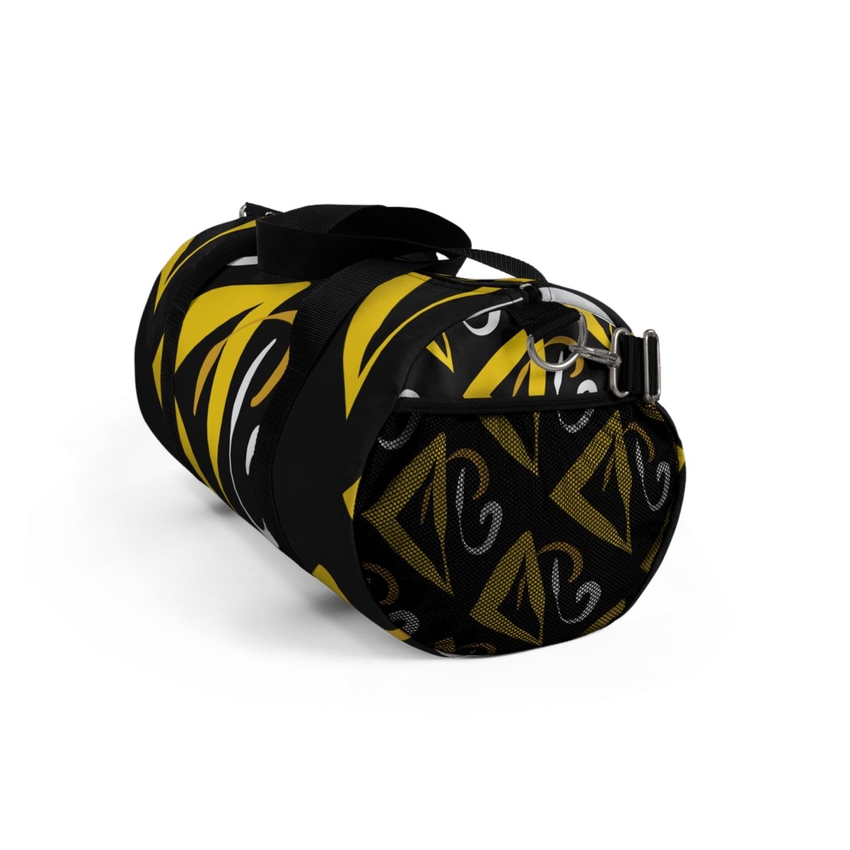 Stylish Duffel Bag Black and Yellow Geometric Design 47943706488013154641 Earthbound Pacific