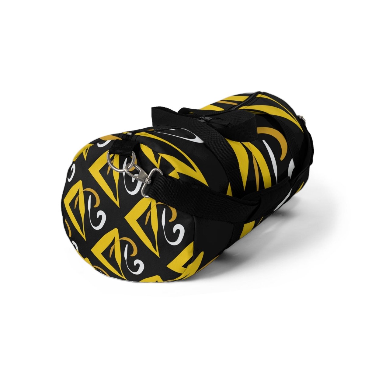 Stylish Duffel Bag Black and Yellow Geometric Design 47943706488013154641 Earthbound Pacific