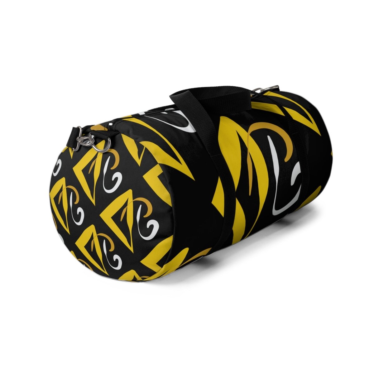 Stylish Duffel Bag Black and Yellow Geometric Design 47943706488013154641 Earthbound Pacific