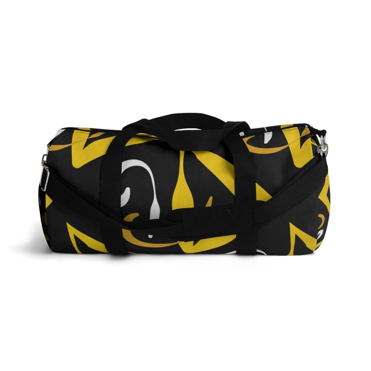 Stylish Duffel Bag Black and Yellow Geometric Design 47943706488013154641 Earthbound Pacific
