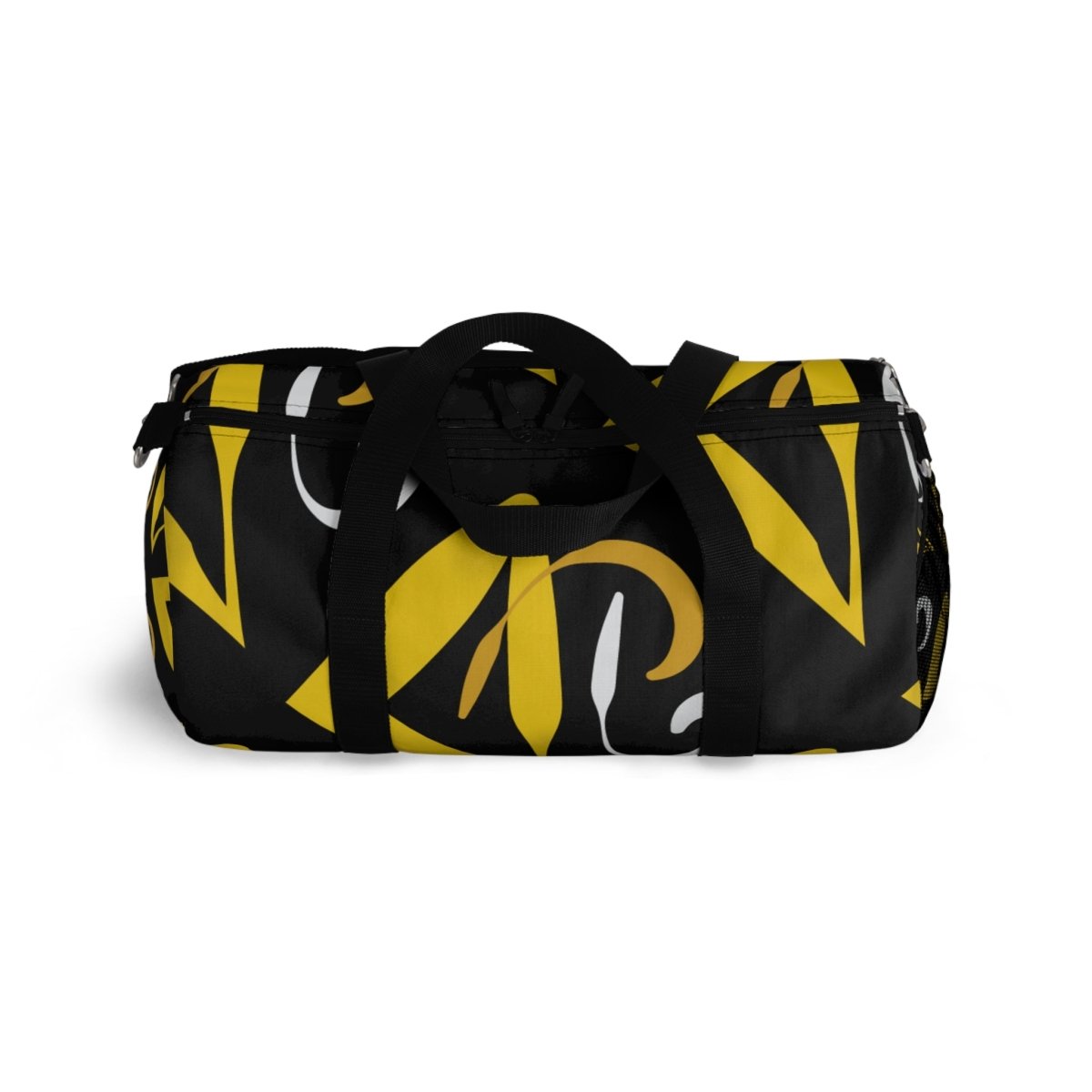 Stylish Duffel Bag Black and Yellow Geometric Design 47943706488013154641 Earthbound Pacific