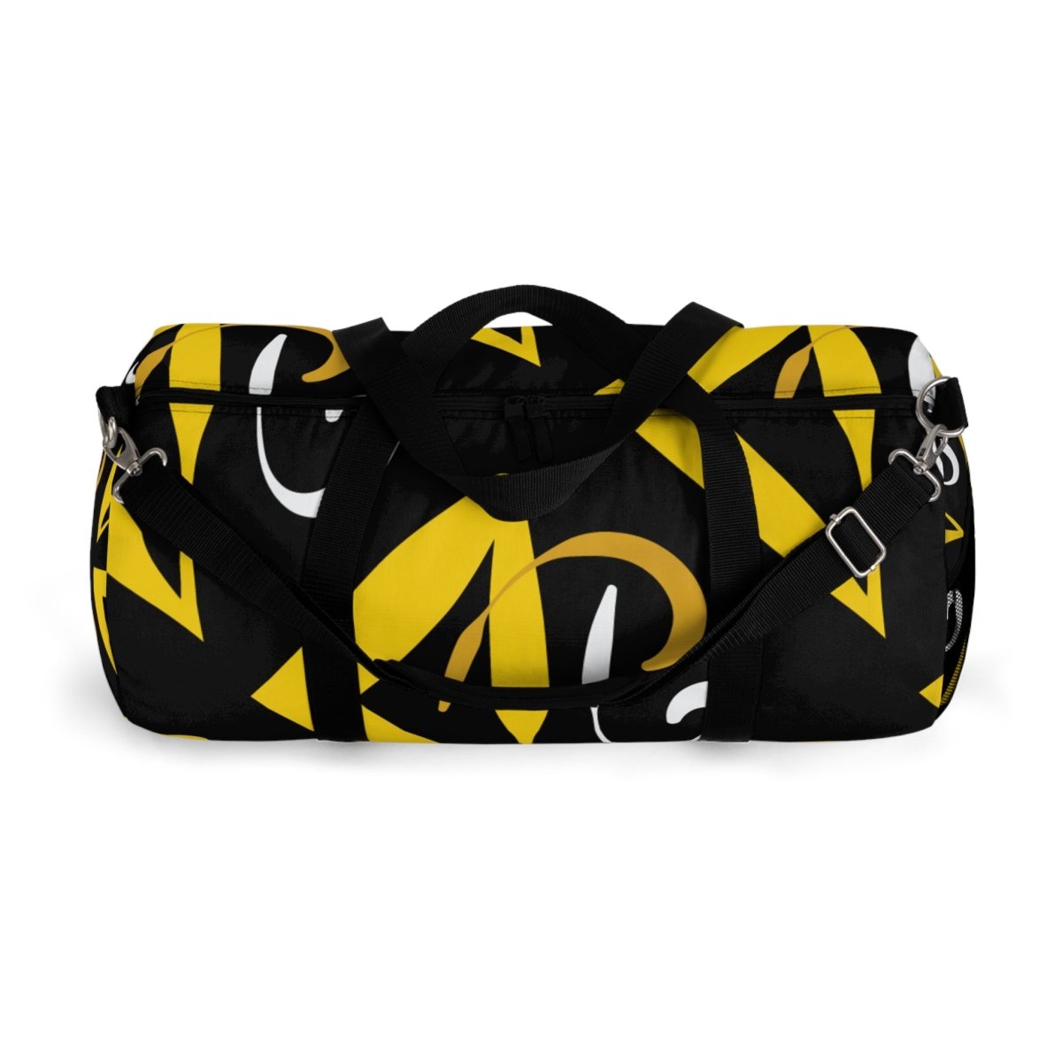 Stylish Duffel Bag Black and Yellow Geometric Design 47943706488013154641 Earthbound Pacific