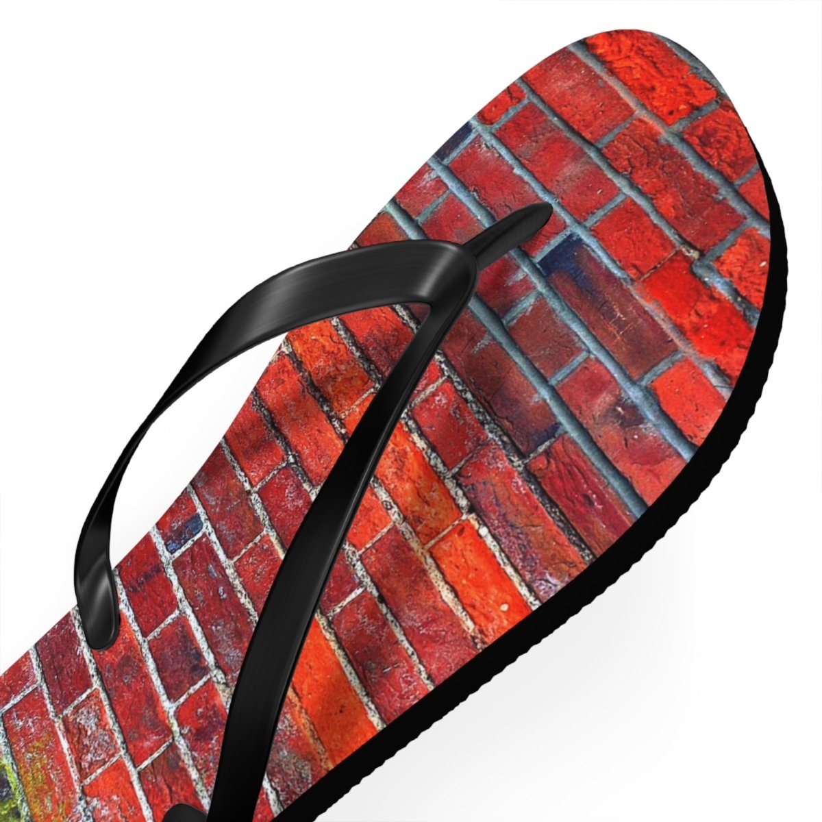 Stylish Red brick wall design Flip Flops 24153948747418451223 Earthbound Pacific
