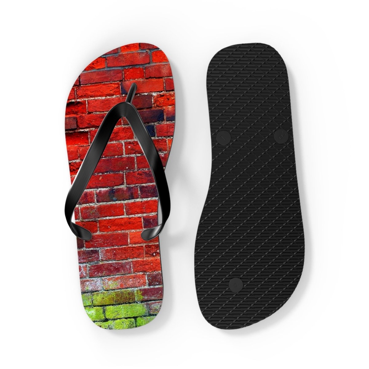 Stylish Red brick wall design Flip Flops 24153948747418451223 Earthbound Pacific
