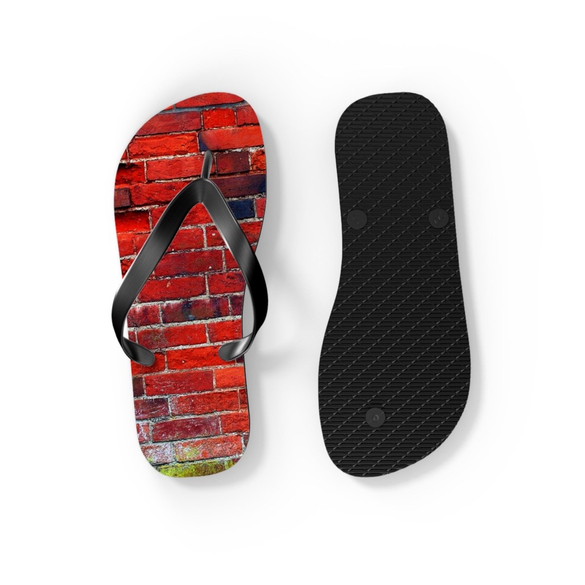 Stylish Red brick wall design Flip Flops 24153948747418451223 Earthbound Pacific