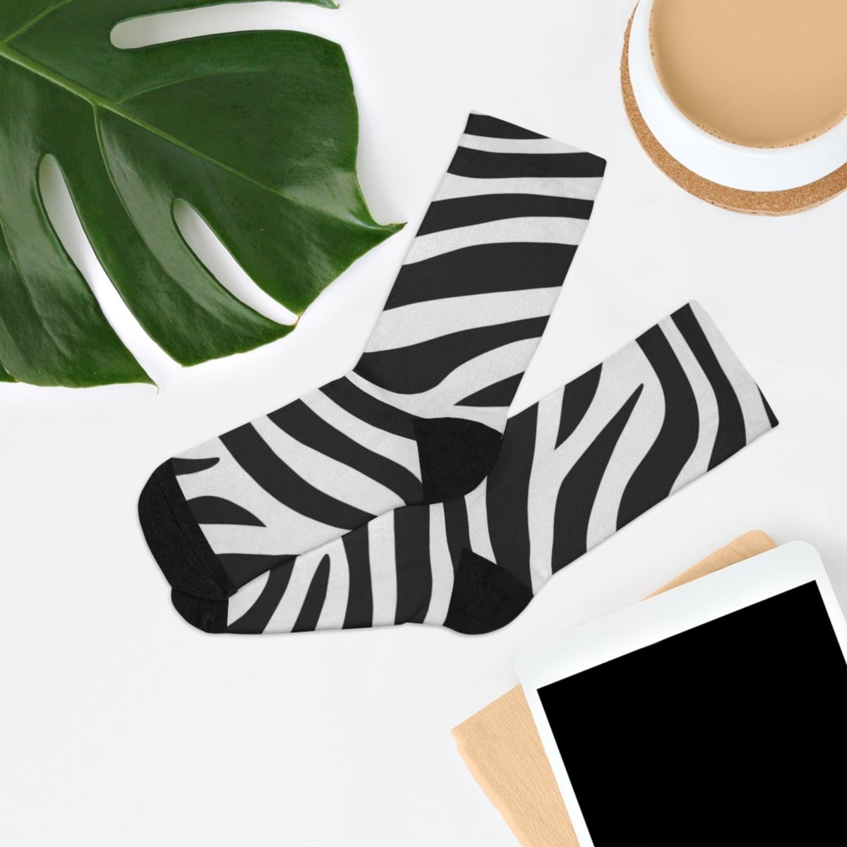 Stylish Zebra Print Recycled Poly Socks | Eco - Friendly 12760213536211096795 Earthbound Pacific