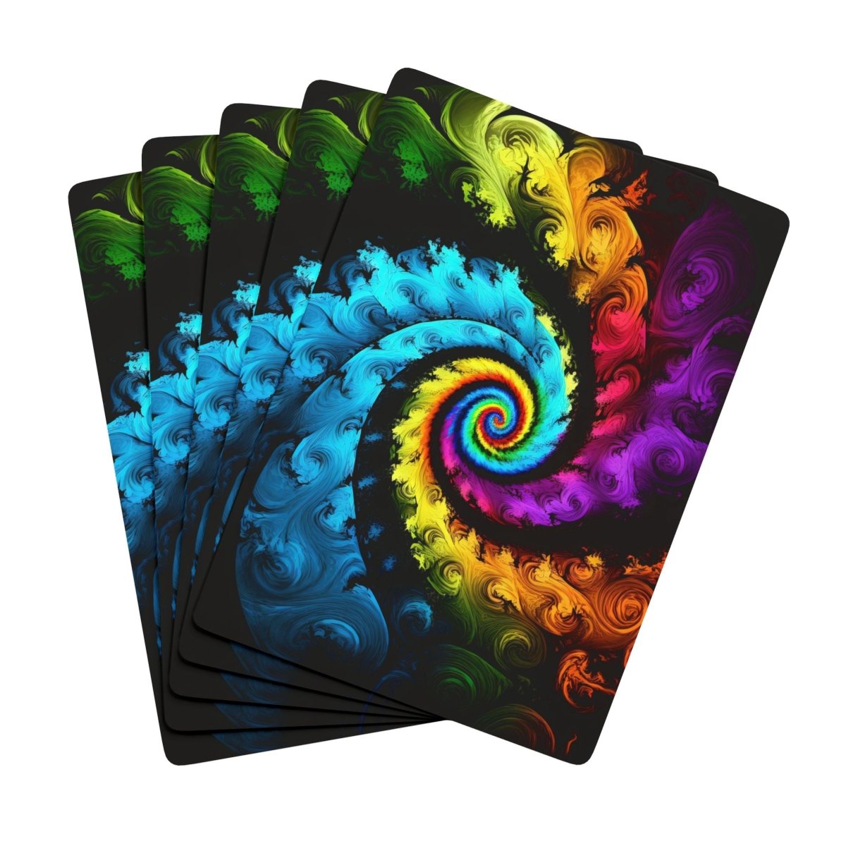 Tie Dye Poker Cards, Colorful Playing Deck, Card Game Set, Unique Poker Deck, Rainbow Poker Cards - Earthbound Pacific