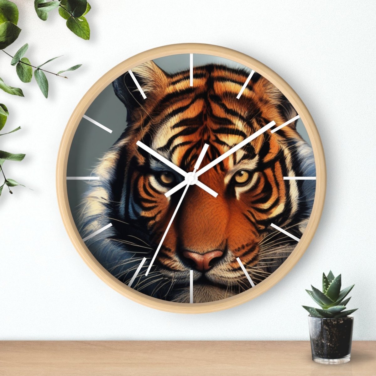 Tiger Face Designer Wall Clock - Earthbound Pacific