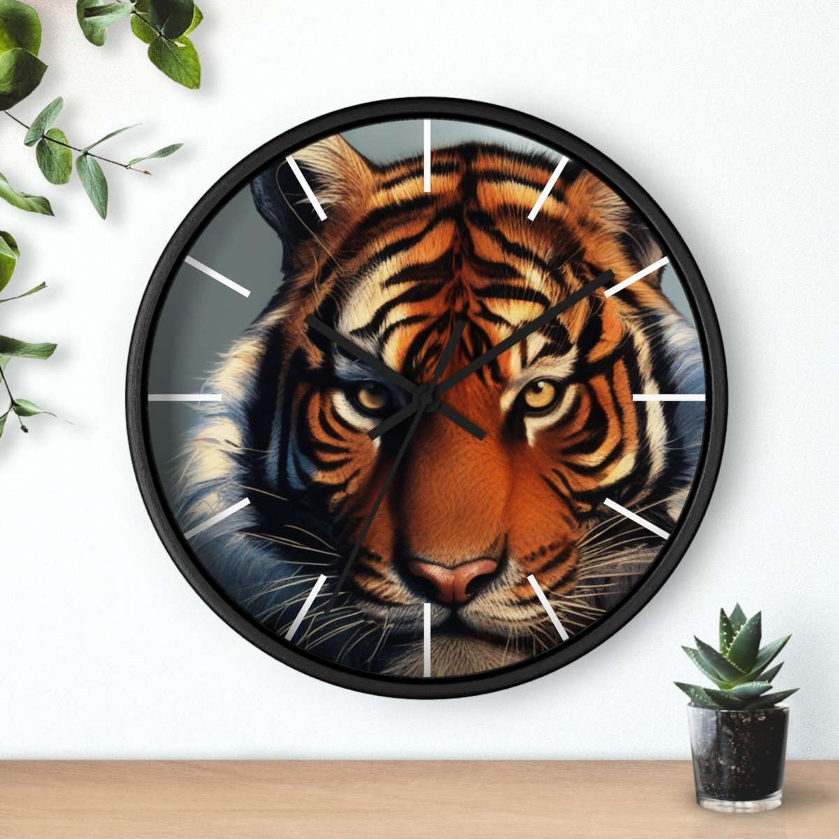 Tiger Face Designer Wall Clock - Earthbound Pacific