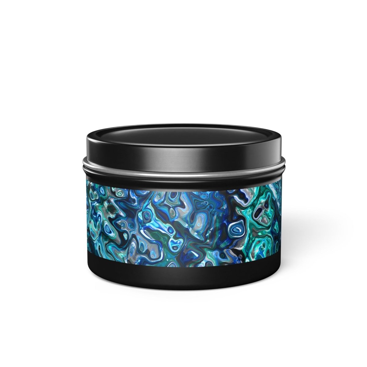 Tin Candles, Ocean - Inspired New Zealand Paua Abalone Design Relaxing Home Decor - Earthbound Pacific