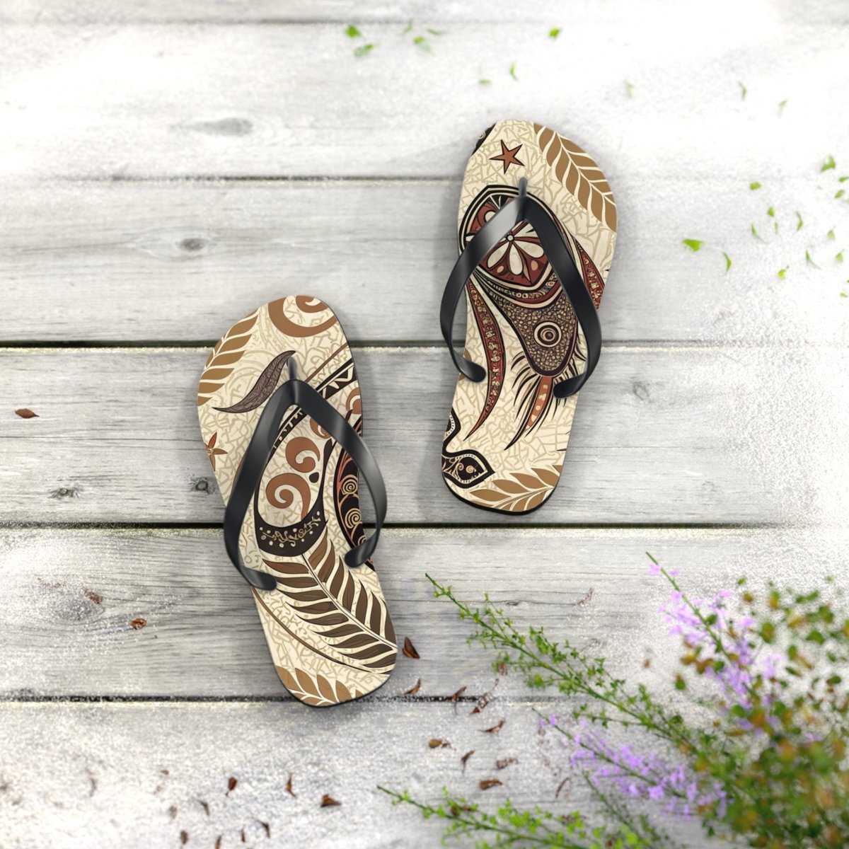 Tribal Spirit Flip Flops 52139262671505677118 Earthbound Pacific