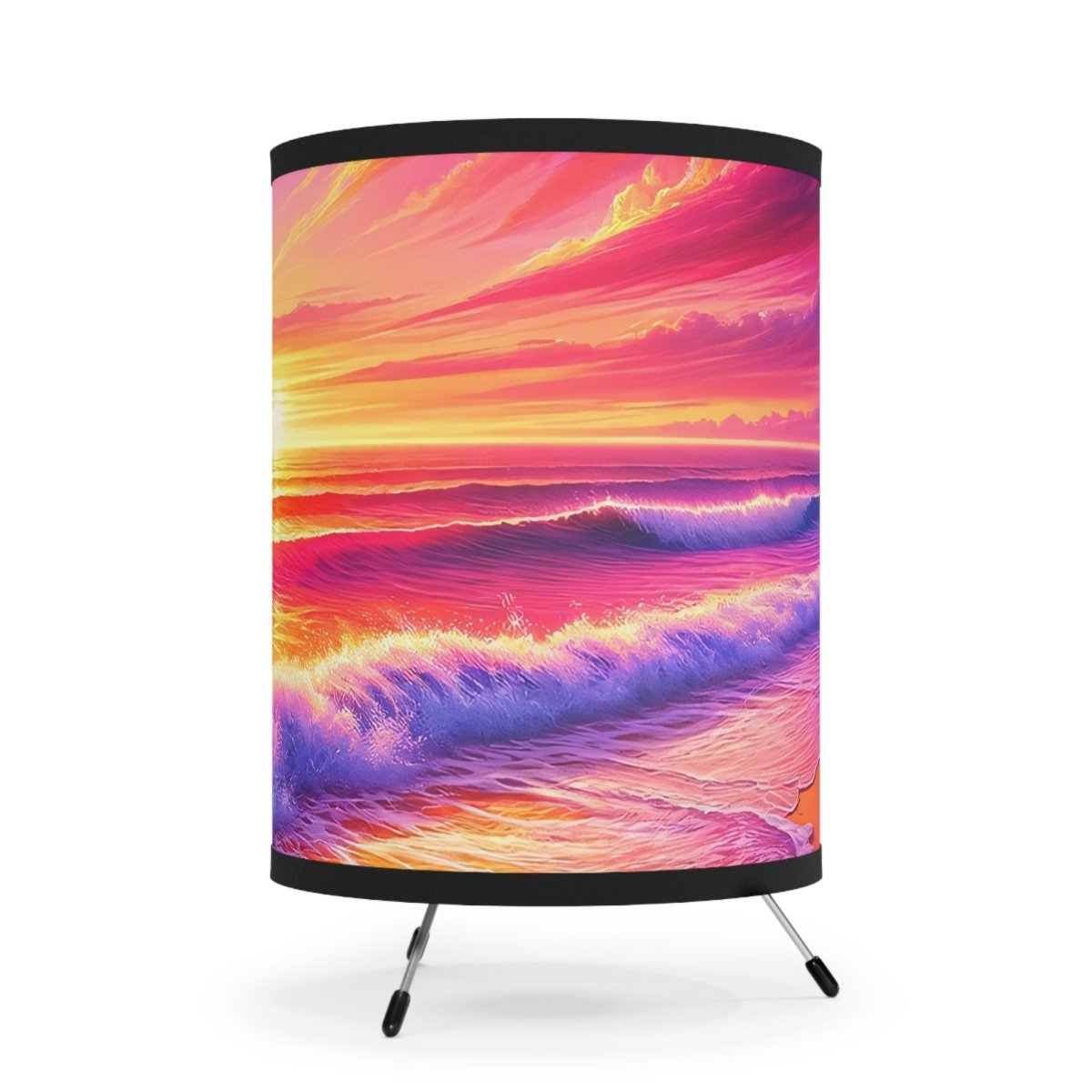 Tripod Lamp - Colorful Ocean Sunset Design 22382077308368443495 Earthbound Pacific