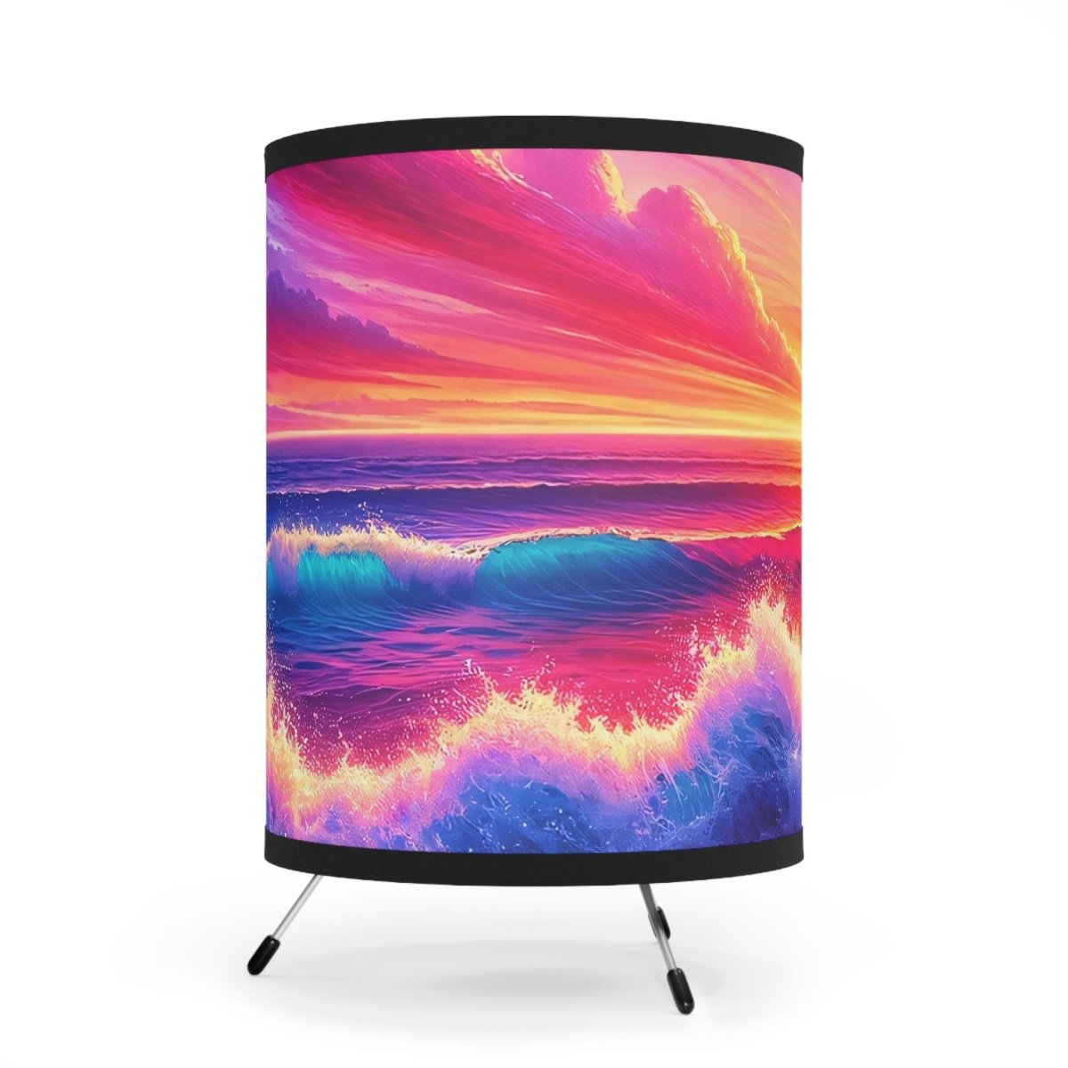 Tripod Lamp - Colorful Ocean Sunset Design 22382077308368443495 Earthbound Pacific