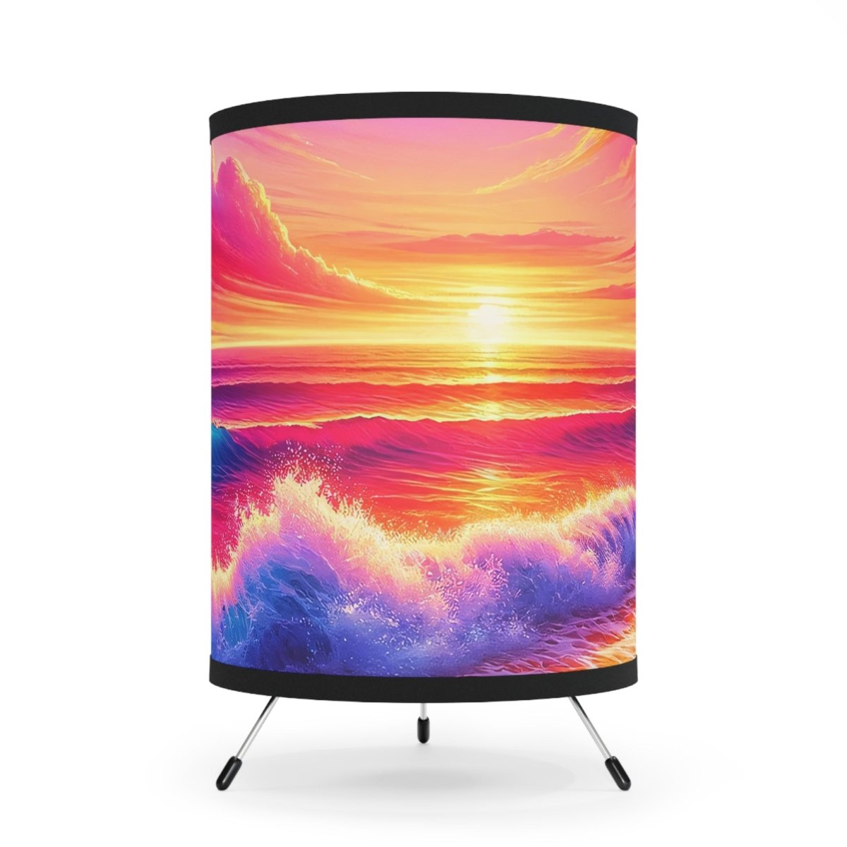 Tripod Lamp - Colorful Ocean Sunset Design 22382077308368443495 Earthbound Pacific
