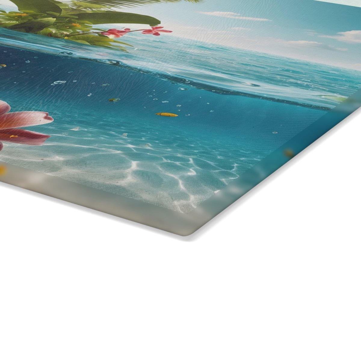 Tropical Paradise Glass Cutting Board - Coastal Vibes for Kitchen & Entertaining 21394577404880150016 Earthbound Pacific