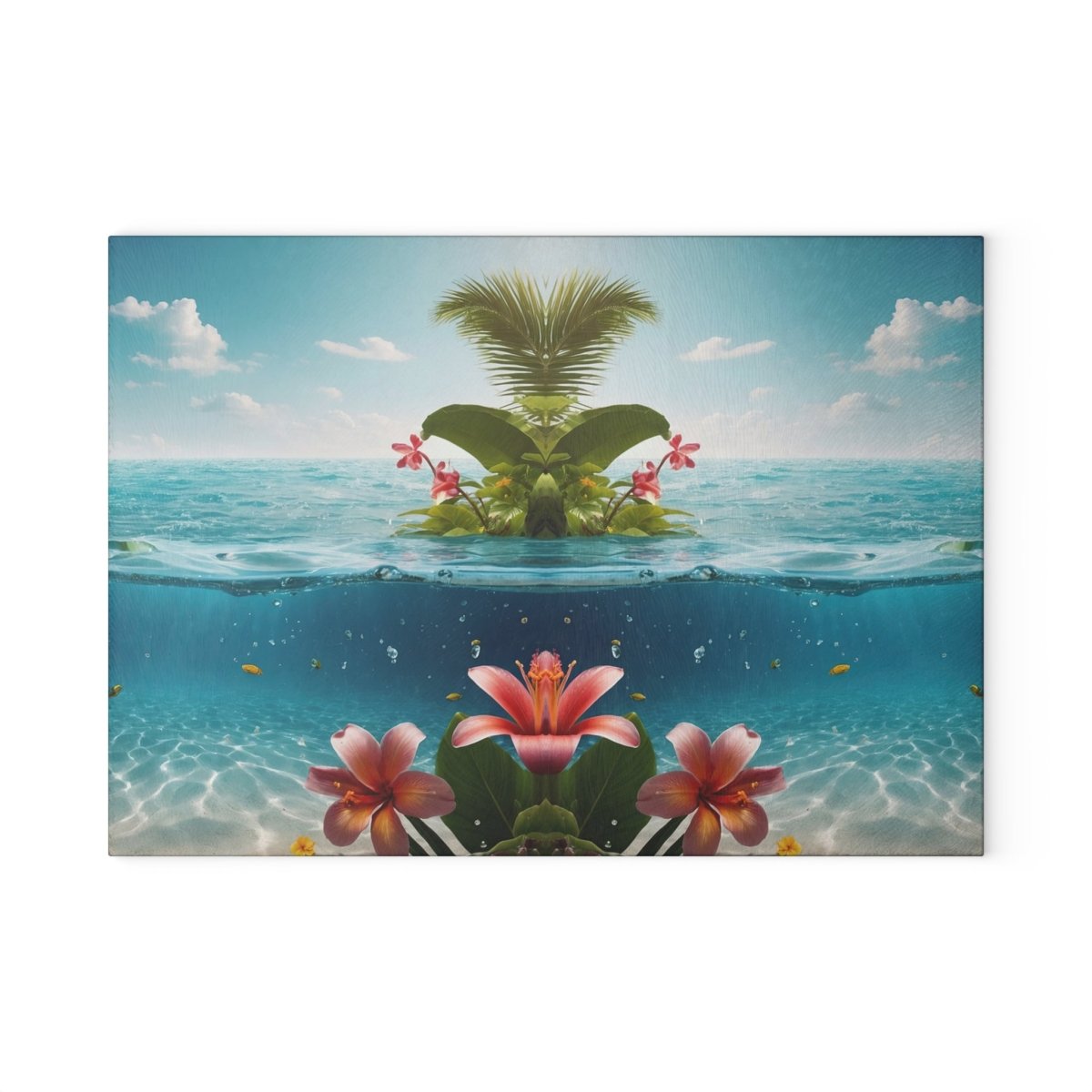 Tropical Paradise Glass Cutting Board - Coastal Vibes for Kitchen & Entertaining 57981983435652810043 Earthbound Pacific