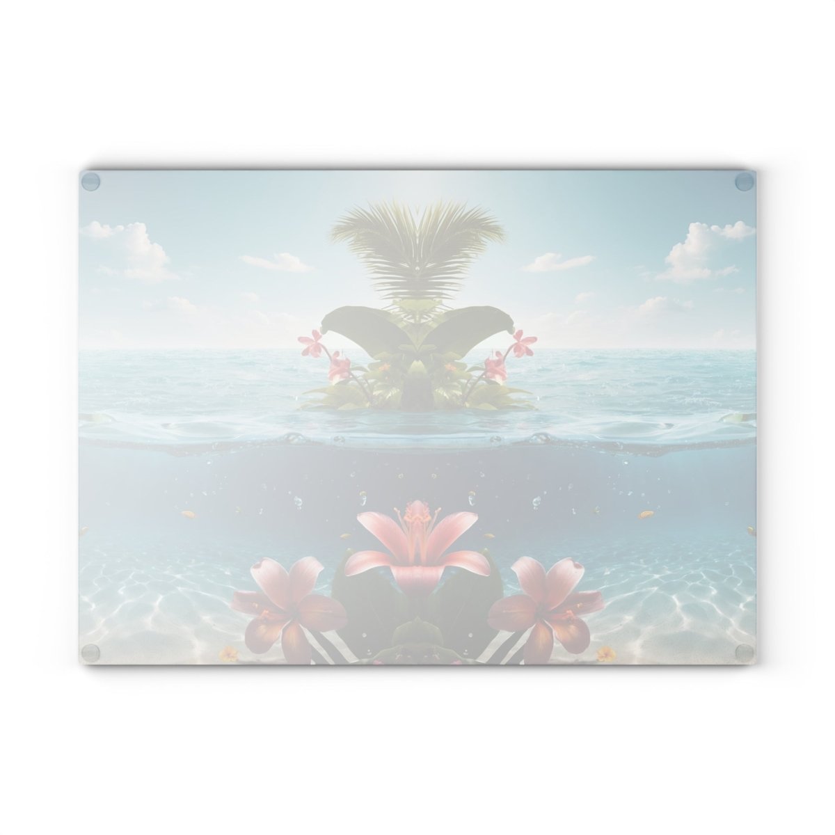 Tropical Paradise Glass Cutting Board - Coastal Vibes for Kitchen & Entertaining 21394577404880150016 Earthbound Pacific