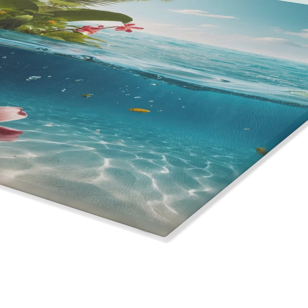 Tropical Paradise Glass Cutting Board - Coastal Vibes for Kitchen & Entertaining 21394577404880150016 Earthbound Pacific